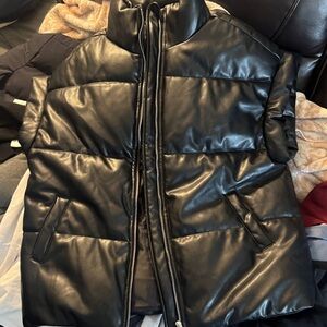 Fashion Nova Shiny Black Outerwear